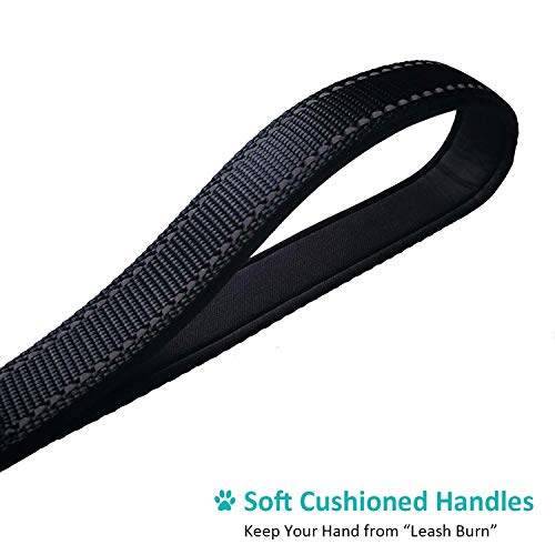 Dogsays Dog Leash 5Ft Long Traffic Padded Two Handle Heavy Duty Double Handles Lead For Large Dogs Or Medium Dogs Training Reflective Leashes Dual Handle (5 Ft, Black) #TOP3