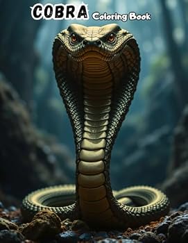 Paperback Cobra Coloring Book: Majestic Snake Designs & Intricate Patterns for All Ages! (REPTILES COLORING BOOKS) Book