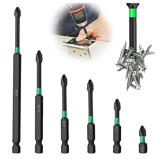 6pc Magnetic Screwdriver Bit Set,Anti Slip Screw Extractor Cross Slot Screwdriver Bit Set For Power Screwdriver Impact Drill