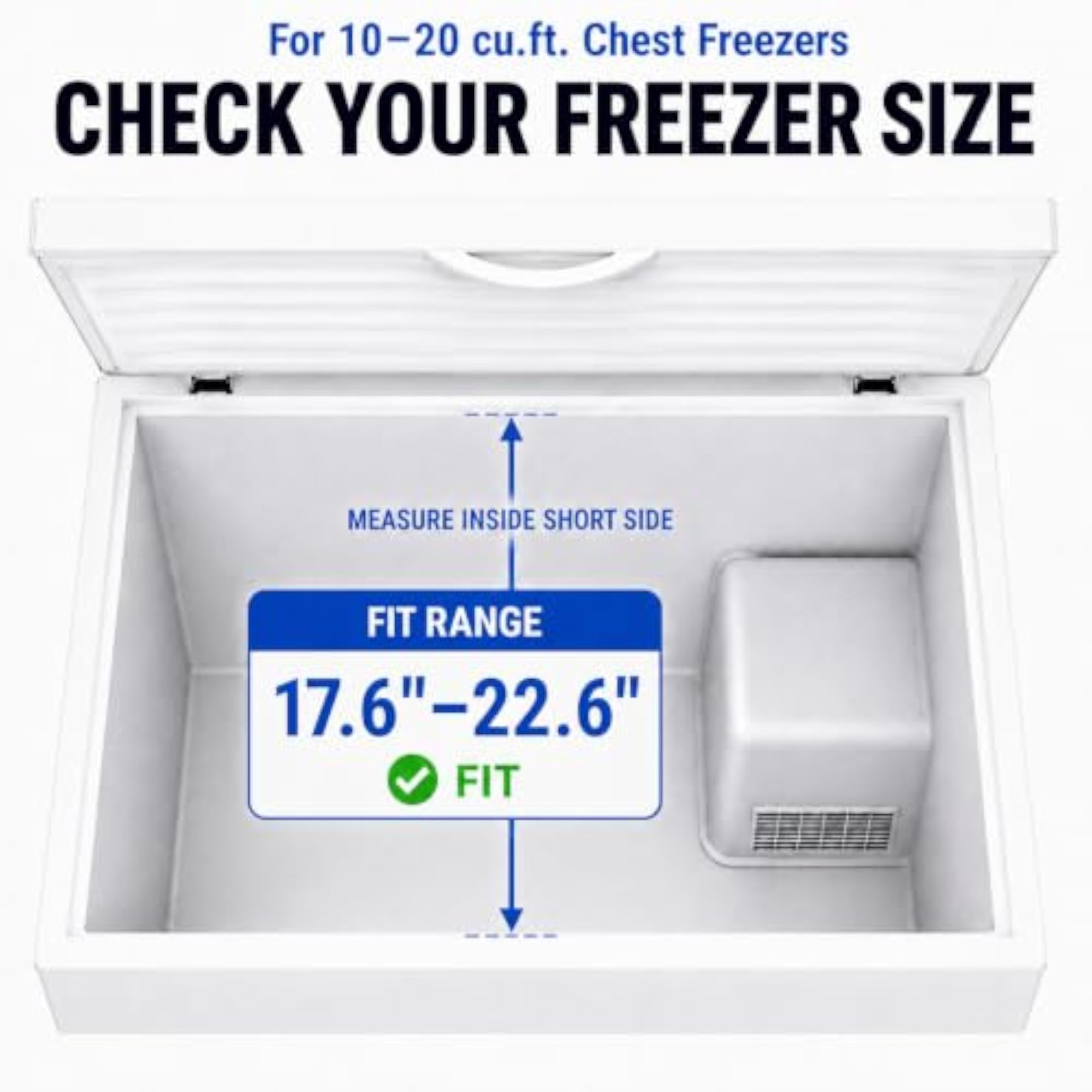 Chest Freezer Organizer, 2 Pack Hanging Bins