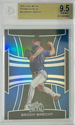 Brody Brecht RC Colorado Rockies 2025 Leaf Metal Prismatic Blue /49 BGS 9.5 Gem Mint Baseball Prospect Card