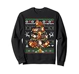Nutria, luces de árbol de Navidad, suéter feo con adornos de nutria, pijama a juego para los amantes de las nutrias, zookeeper, amantes de los animales. Muestra que la nutria es tu espíritu animal, todo lo que quiero para Navidad es más nutrias, divertido todo el suéter feo de reno nutria Navidad