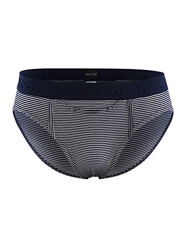HOM, Mens, Simon HO1 Briefs, Navy Blue And White Stripes, M