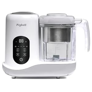 Pigbell Baby Food Maker & Steamer All in 1 Processor for Toddlers-Steam, Blend, Chop, Sterilizer, Puree, Warm Milk, 8 Oz…