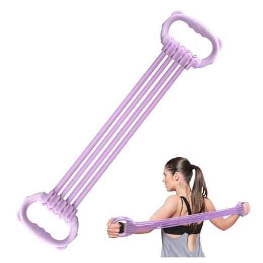 Bänder Krafttraining,Widerstandsbänder 15-120Lbs 8-Fach Verstellbares, Brustmuskel Trainingsgeräte mit Rutschfesten Griffen für Brust, Arm und Ganzkörperkrafttraining,1 Stück Rosa