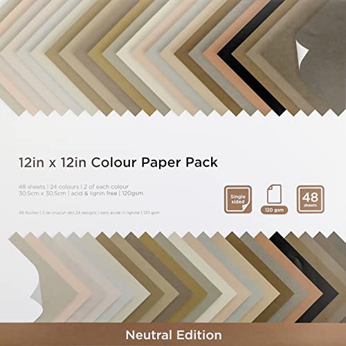 Livholic 48 Sheets Earth Tones Colored Card Stock Printer Paper 120Gsm 32Lb 12X12 Inch Cardstock Paper Assorted Colors For Cricut Maker, Hands & Feet School Project #TOP6