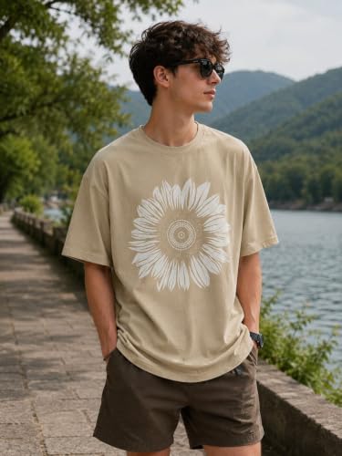 Image of ColorChakra Oversized Tshirt for Mens Down Shoulder Loose fit t-Shirt Men Oversize t-Shirt M to 4XL