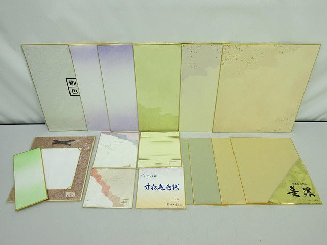 日本画 色紙6枚セット 日本画 色紙6枚セット