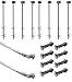 Mobile Home Part Set of 8 Auger Anchors; 8-8 ft Tie Down Strap, & 8 Bolts