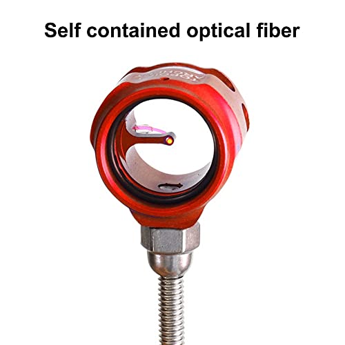 DONGKER Archery Recurve Bow Sight,Optical Fiber Arrow Aluminum Sight Single Pin Sight for Hunting Shooting - Image 3