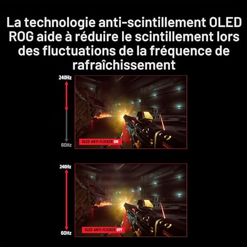 ASUS ROG Strix OLED XG27AQDMES Moniteur Gaming ― 27 Pouces (26,5 Pouces Visibles) 1440p QD-OLED, 240 Hz, 0,03 ms, capteur de proximité Neo, OLED Care Pro, ELMB, Compatible G-Sync
