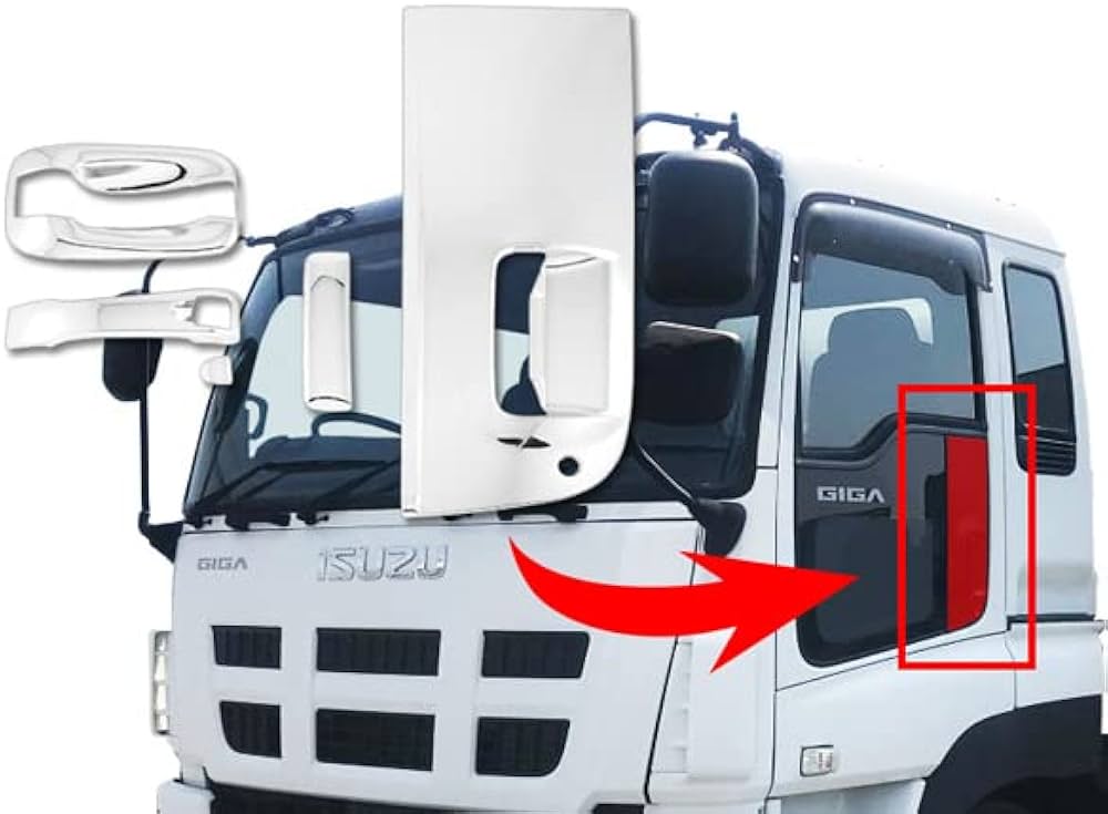 Amazon.co.jp: いすゞ ギガ 320フォワード メッキ ドアハンドルカバー