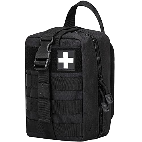 Haafoo Medical Molle Pouch Tactical - 1000D Nylon First Aid Pouch, Big Capacity Emt Pouch Utility, Heavy Duty Military Grade Rip-Away Ifak Pouch For Home And Outdoor Activities（Bag Only #TOP1