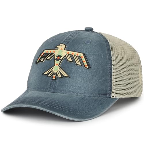 Outdoor Cap Thunderbird Western Baseball Cap – Pigment-Dyed Cotton Hat with Silicone Thunderbird Patch, Mesh Back, Adjustable Snapback, One Size