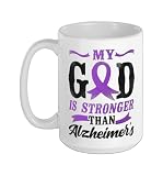 Alzheimer's Dementia Awareness Support Faith God Christian Ceramic Mug, White, 15oz