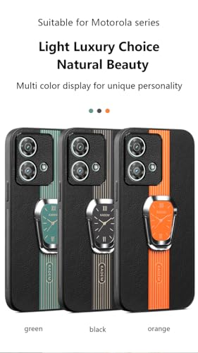 Capa para Moto Edge 40 Neo Capinha Business Deluxe Leather Phone Soft Case com suporte magnético inv