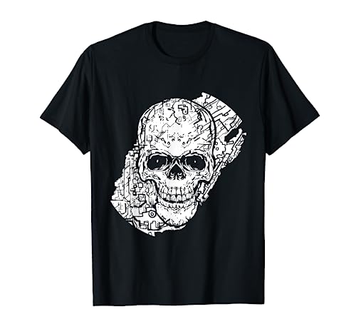 Esqueleto de Halloween espeluznante calavera espeluznante hueso hombres mujeres Camiseta
