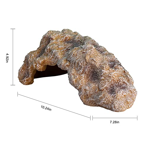 Reptile Hides Large Rock Reptile Cave Hideout Terrarium Habitat Decor Ornament Shelter For Snake Geckos Lizards Bearded Dragon Turtle Frogs Amphibians #TOP1