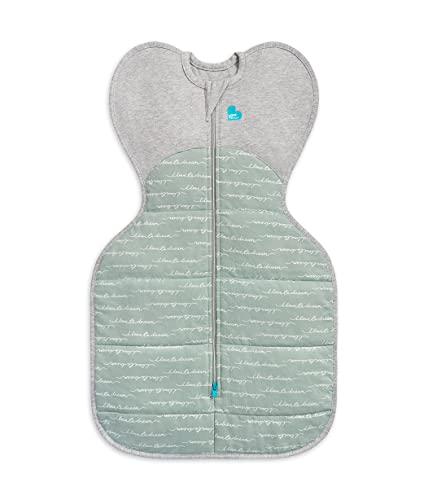 Love to Dream Swaddle UP Warm, 2.5 TOG, Dramatically Better Sleep, Allow Baby to Sleep in Preferred Arms Up Position for Self-Soothing, Snug Fit Calms Startle Reflex, 5-8.5lbs, Olive Bees