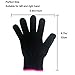 Lessmon Professional Heat Resistant Glove for Hair Styling Heat Blocking for Curling, Flat Iron and Curling Wand Suitable for Left and Right Hands, 1 Piece, Pink Edge