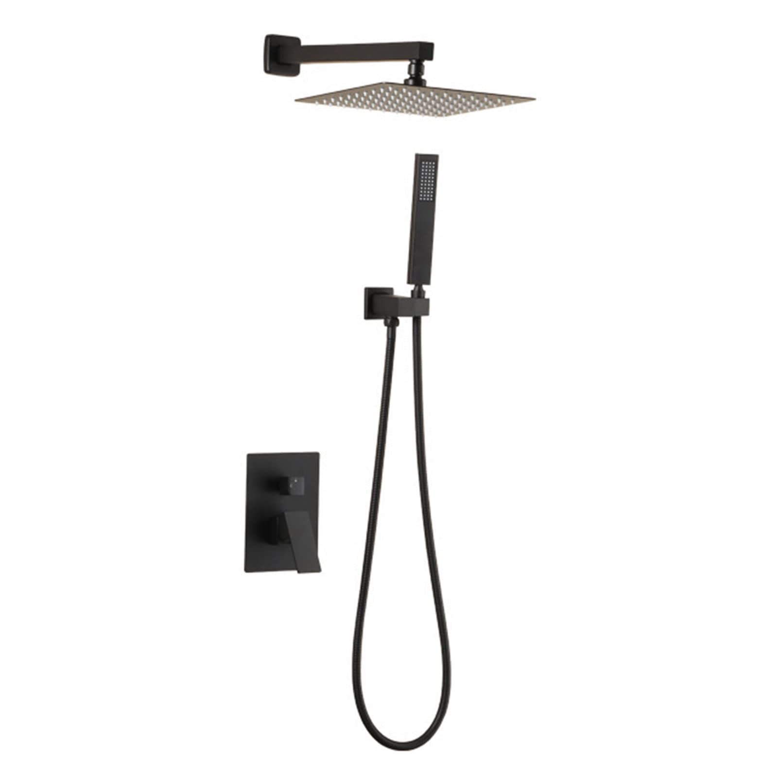 NGDFGR Shower Set Bathroom Rain Mixer Shower Combo Set Ceiling Rainfall Shower Head With High Pressure Rain Shower And Handheld Showerhead