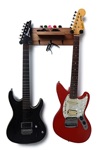Guitare Lab – Double Support de Guitare & Étagère Murale – 2 Crochets en Caoutchouc Rotatifs, Étagère de Rangement… - Les Beatles, Paul McCartney, John Lennon, RIngo Starr, George Harrison Guitare Lab - Double Support de Guitare & Étagère Murale - 2 Crochets en Caoutchouc Rotatifs, Étagère de Rangement… – Image 6