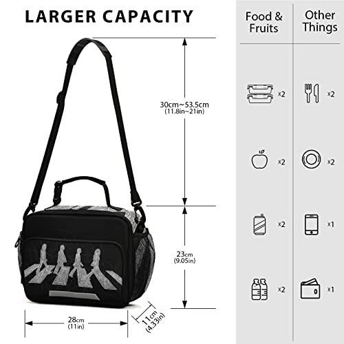 Kll Insulated Lunch Box The People In Scribble Art Leakproof Lunch Bag Reusable For Men Women With Adjustable Shoulder Strap,Lunch Bag For Work, Picnic, Beach¡­ #TOP2