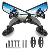 Large Size Motorcycle Rear View Mirrors for Kawasaki Ninja 400 300 650 Zx6RR, 360° Rotating Stealth Mirrors for Honda CBR250R CBR600RR CBR300R Suzuki GSXR600 750 Yamaha R125 R6S YZF600R Ducati
