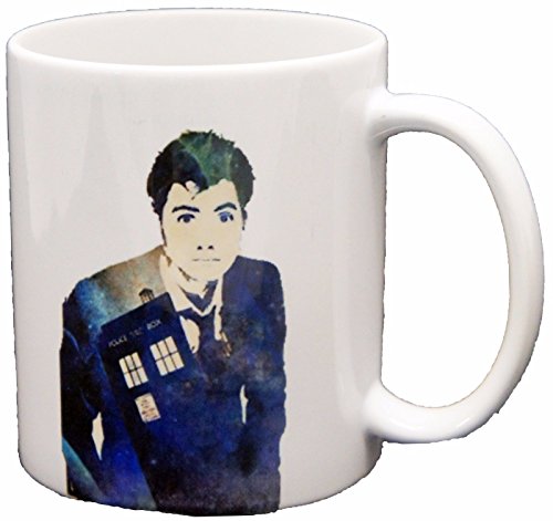 Daily Gifts David Tennant Doctor Who Tardis Novelty Printed Mug Mugs-Gift, Present