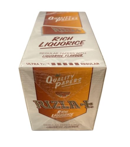 Rizla Regular Liquorice - Full New Box Of 100 Booklets