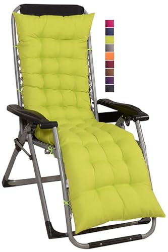 seokor Cojín para Tumbona Jardín 125x48/155x48 Cojín para Silla Mecedora con Correas de Sujeción Antideslizante Colchóneta para Tumbonas para Exterior/Patio/Piscina/Playa/Terraza/Balcón(J,125x48x8cm)