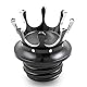 APEBAZY Motorrad Tankdeckel CNC Crown Ölkappen für Sportster XL1200 883 48 Softail Dyna FXD FLST Road King1996-2021 Schwarz-Silber
