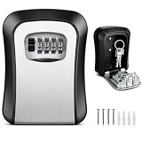 LDS® Boîte à Clef Murale Sécurisée avec Code – Boîte à Clés Extérieur 4 Chiffres, Coffre F...