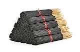 1000 Unscented Charcoal Black Incense Sticks 11' Bulk - 100% Natural Charcoal, Joss and Bamboo Punk Blanks - Great for DIY Aromatherapy Incense Making.