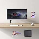 Duronic Single Monitor Arm DM151X3 Height Adjustable Monitors Stand Riser Clamp for 13”-32” PC screens Monitors Desk Mounts with VESA 75/100 Monitor Mount with 8kg capacity - Image 4