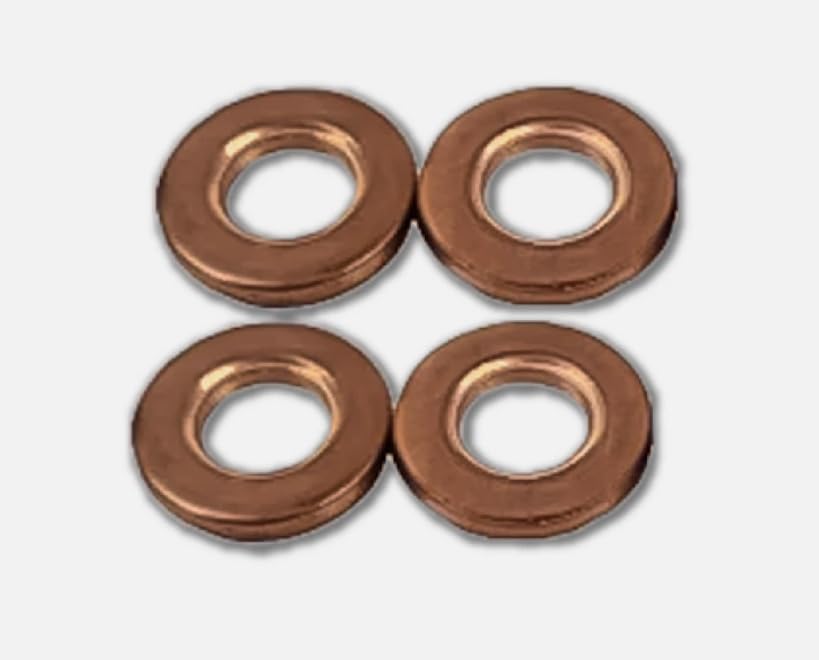 4PCS for Hyundai H1 Starex TQ 2011-2020 Fuel Injector Copper Base Washers Seal 33813-4A100