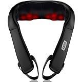 NURSAL Shiatsu Neck and Shoulder Massager - Back Massager with Heat, Deep Kneading Electric Massage Pillow for Neck, Back, Shoulder,Foot Body Pain Relief