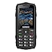 Hammer H Basalt, Robusto, Mega batería de 1800 mAh, 2.4", Resistente al Agua (IP68), a Prueba de Golpes, Linterna, Dual-SIM, Bluetooth, teléfono Celular con Botones Multitool, Negro