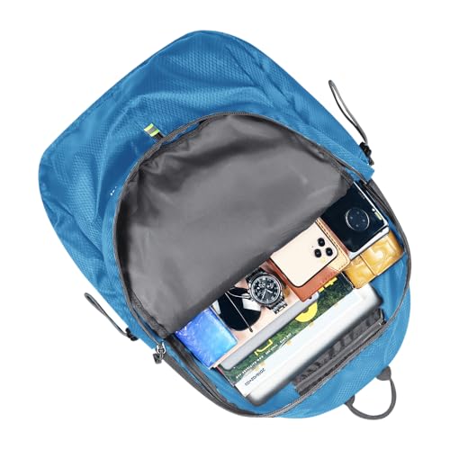 Mochila Plegable Ligera para Senderismo y Viaje Azul miniatura 3