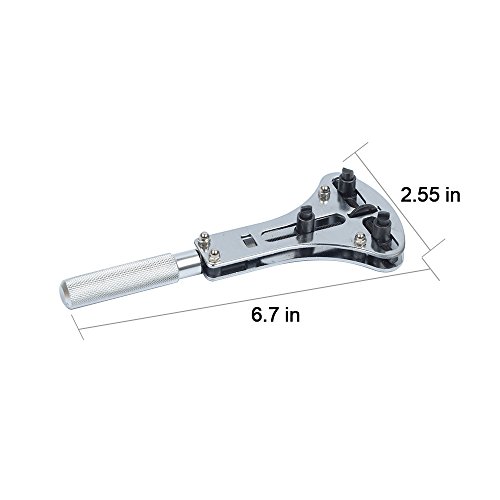 Watch Repair Tool Kit, Set Of Back Opener Wrench And Large Watch Case Movement Holder For Waterproof Watch, Change Battery Yourself #TOP1