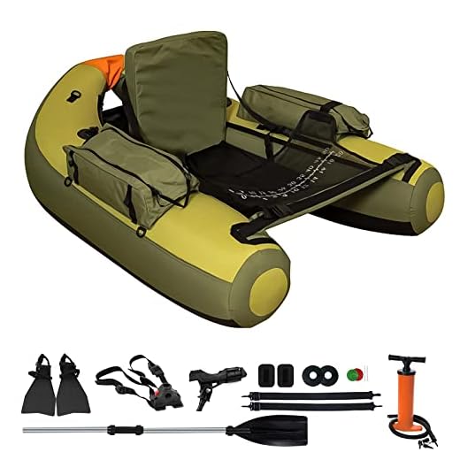 Xproutdoor Fishing Float Tube Tube with Adjustable Backpack Straps, Storage Pockets, Fish Ruler, Fly Fishing Boat with Pump, Oar, Rod Holder and Mount, Fins, 350LBS Load Bearing Capacity, FT006