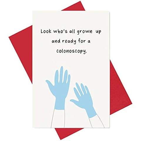 Alzombi Colonoscopy Birthday Card, Funny Birthday Card, Getting Old Card for Best Friend, 50th Bday Card Cover