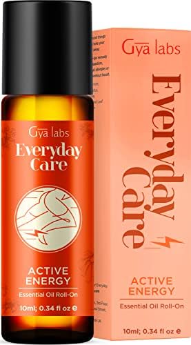 Gya Labs Frankincense & Myrrh Essential Oil Roll-On (10ml) - Deep, Earthy Scent