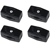 AYLIFU 4PCS Black Inline Rotary Cord Switch SPT-2 Two Core Parallel Wire Switch for Office Home Bedr