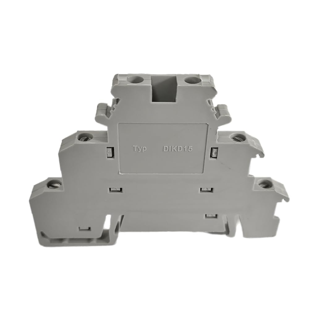 fengpeng 10Pcs DIKD1.5 DIN Rail Terminal Block | 3-Level Sensor Actuator Triple Wire Connector | Three-Layer DIKD-1. Conductor