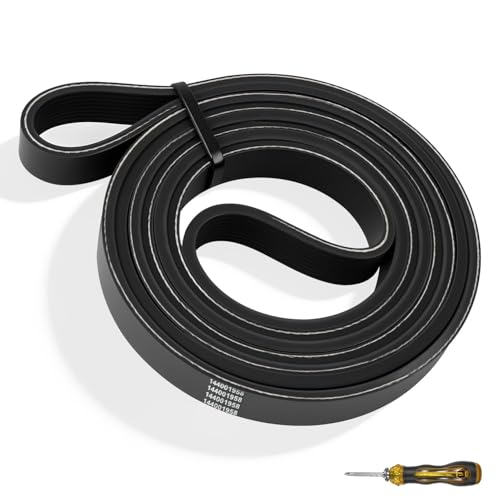 LEYURISE RV Tumble Dryer Drive Belt 1860 mm Compatible With Splendide Ariston Indesit TVM63XNA DV6400X DV6500X Replace#: 144001958 9PHE 1860 C00145707，9 Ribs 73" Durable Rubber and Polyester Cord