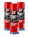CLIMADAT Spray higienizante aire acondicionado 500 ml – Pack 3 unidades – Eliminador de olores y bacterias – Limpieza de filtros y baterías – Uso hogar y profesional