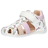 Geox B ELTHAN GIRL, First Walker Shoe, para Bebé-Niñas, (Blanco Y Rosa), 18 EU