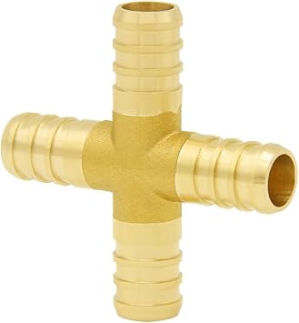 Hooshing 1/2" Pex Fitting 4 Ways Brass Crimp PEX Fitting for Pex Plumbing