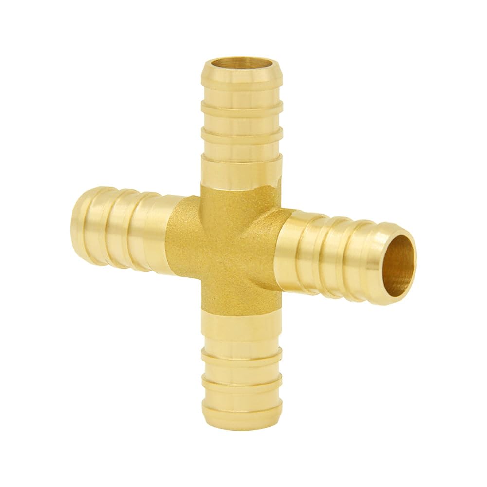 25pc 3/4 x 3/4 x 1/2 PEX Tee Brass Crimp Fittings Lead Free 25pc 3/4 x 3/4 x 1/2 PEX Tee Brass Crimp Fittings Lead Free